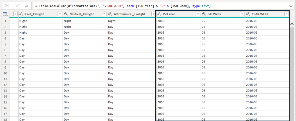 ISO Weeks in Power Query